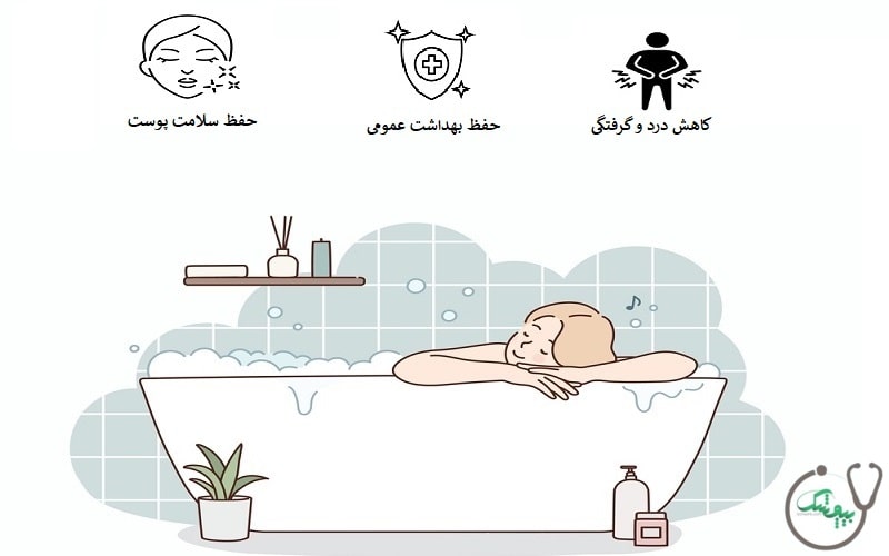 فواید حمام در پریودی